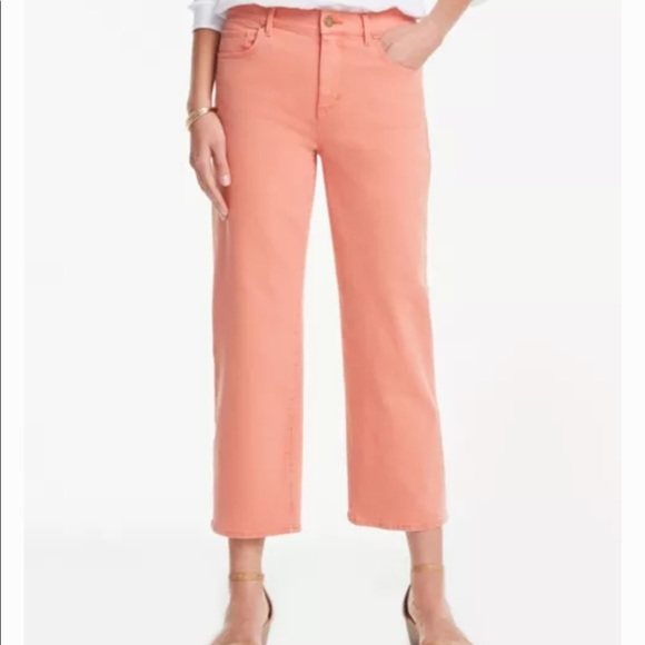 Ann Taylor Slim Wide Leg Crop Jeans 
